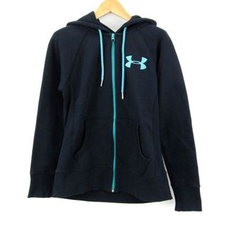 アンダーアーマー パーカー アウター ジャージ スポーツウエア SEMI-FITTED メンズ Mサイズ ネイビー UNDER ARMOUR(パーカー)