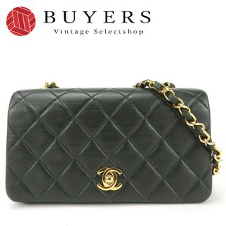 シャネル(CHANEL)の【中古】 シャネル ショルダーバッグ ミニマトラッセ ラムスキン オリーブグリーン ゴールド金具 1番台 シングルフラップ レディース 女性 CHANEL(ショルダーバッグ)