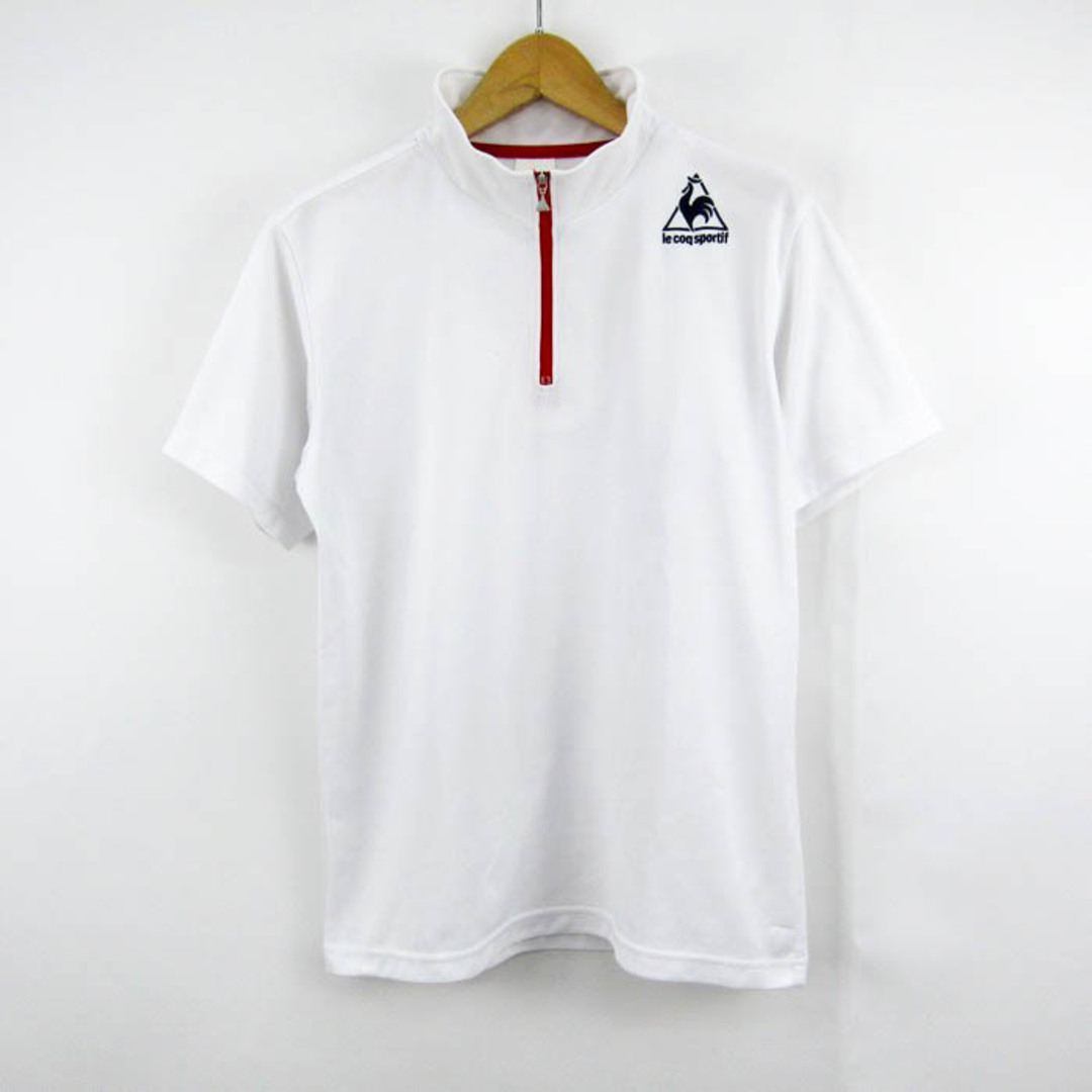 le coq sportif(ルコックスポルティフ)のルコックスポルティフ 半袖Tシャツ トップス カットソー スポーツウエア ゴルフウエア メンズ Mサイズ ホワイト le coq sportif メンズのトップス(Tシャツ/カットソー(半袖/袖なし))の商品写真