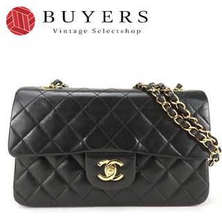 シャネル(CHANEL)の【中古】 シャネル ショルダーバッグ マトラッセ23 ラムスキン ブラック ゴールド金具 ダブルフラップ ダブルチェーン 4番台 レディース 女性 CHANEL(ショルダーバッグ)