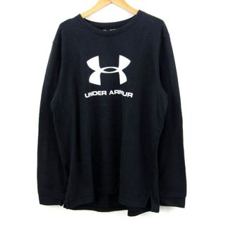 アンダーアーマー 長袖Tシャツ トップス スポーツウエア サッカー メンズ XXLサイズ ブラック UNDER ARMOUR