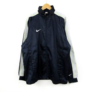 ナイキ(NIKE)のナイキ ナイロンジャケット アウター スポーツウエア サッカー メンズ Lサイズ ネイビー NIKE(ナイロンジャケット)