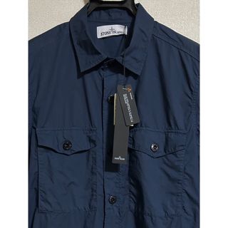 ストーンアイランド(STONE ISLAND)の新品 STONE ISLANDストーンアイランド 長袖シャツ M  ネイビー(シャツ)