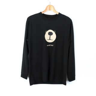 モンベル(mont bell)のモンベル 長袖Ｔシャツ トップス カットソー アウトドア メンズ Mサイズ ブラック mont-bell(Tシャツ/カットソー(七分/長袖))