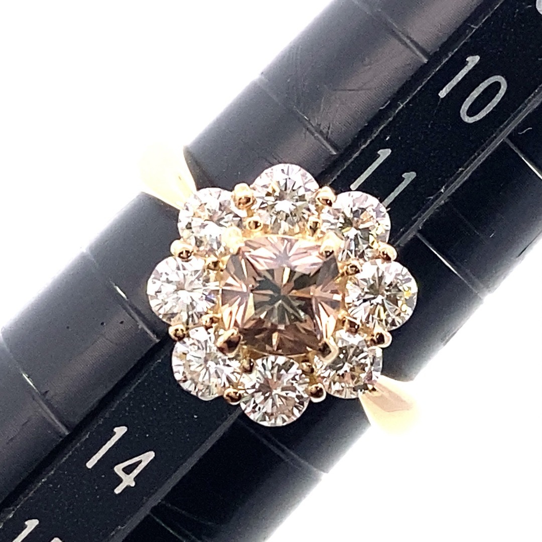 【JC5594】K18 天然ブラウンダイヤモンド ダイヤモンド リング レディースのアクセサリー(リング(指輪))の商品写真