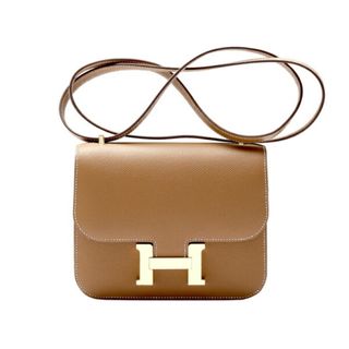 エルメス(Hermes)のエルメス HERMES コンスタンス ミニ エプソン ゴールド イエローゴールド金具 B刻印 未使用 バッグ レディース(ハンドバッグ)