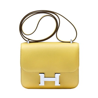 Hermes - エルメス HERMES コンスタンス 3 ミニ スイフト イエロー シルバー金具 B刻印 未使用 バッグ レディース