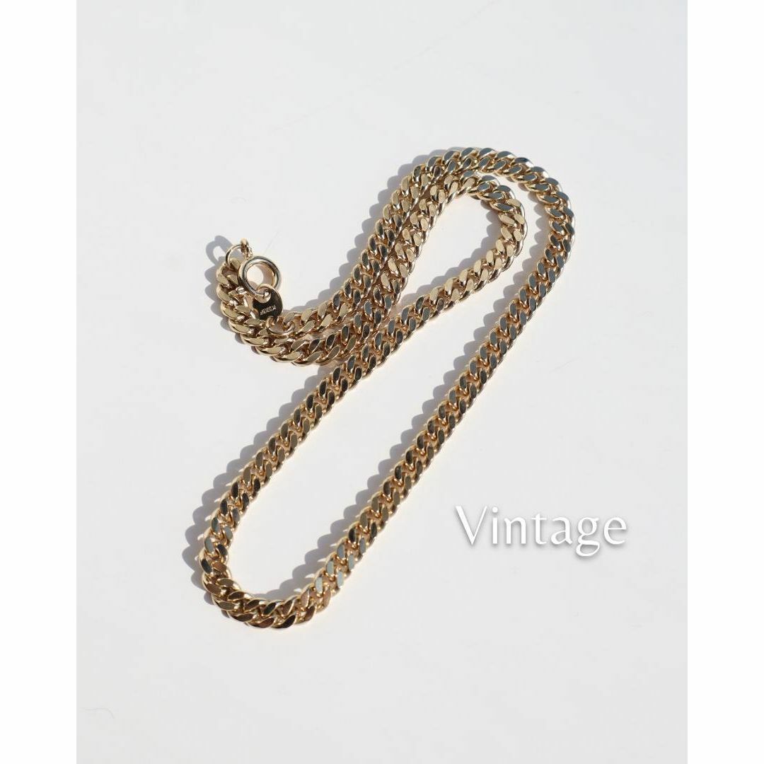 VINTAGE(ヴィンテージ)のゴールドカラー チャンキー 喜平チェーン vintage ネックレス K18GF メンズのアクセサリー(ネックレス)の商品写真