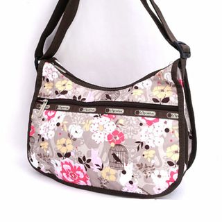 レスポートサック(LeSportsac)のLESPORTSAC / レスポートサック ◆ショルダーバッグ/花柄/ネコ/ベージュ 【バッグ/バック/BAG/鞄/カバン】 レディースファッション【中古】 [0220486167](ショルダーバッグ)