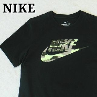 ナイキ(NIKE)のNIKE ナイキ カモフラ Tシャツ スウォッシュロゴ ブラック 半袖(Tシャツ/カットソー(半袖/袖なし))