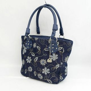 SAVOY / サヴォイ ◆ハンドバッグ/キャンバス/デニム/花柄/ブルー 【バッグ/バック/BAG/鞄/カバン】 レディースファッション【中古】 [0220486306](ハンドバッグ)