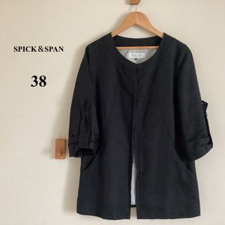 Spick & Span - ■SPICK＆SPAN■スピック＆スパン■ノーカラージャケット■ネイビー■38■