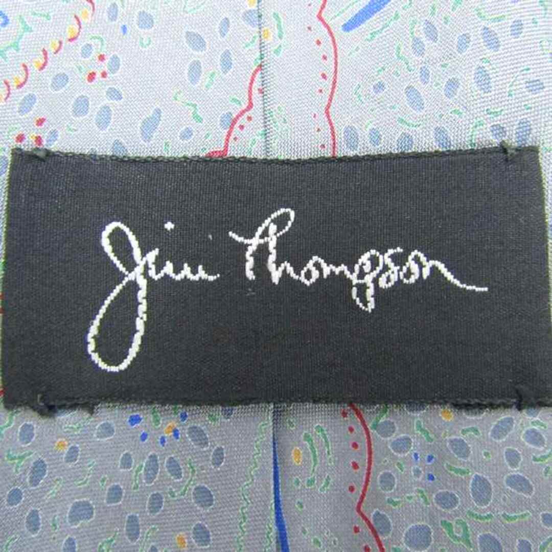 Jim Thompson(ジムトンプソン)のジムトンプソン ブランド ネクタイ 総柄 リーフ柄 花柄 シルク タイ製 PO  メンズ グレー JIM THOMPSON メンズのファッション小物(ネクタイ)の商品写真