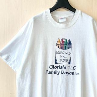 ヘインズ(Hanes)の90s USA製古着　ヴィンテージ　ヘインズ　Tシャツ　グラフィック　4色ペン(Tシャツ/カットソー(半袖/袖なし))