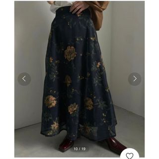 アメリヴィンテージ(Ameri VINTAGE)の新品　JEANNETTE FLARE SKIRT ¥24,200(ロングスカート)