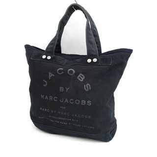 マークバイマークジェイコブス(MARC BY MARC JACOBS)のMARC BY MARC JACOBS / マークバイマークジェイコブス ◆トートバッグ/キャンバス/ロゴ/ブラック 【バッグ/バック/BAG/鞄/カバン】 レディースファッション【中古】 [0220487376](トートバッグ)