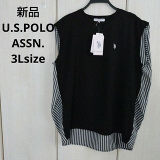 ユーエスポロアッスン(U.S. POLO ASSN.)の新品☆U.S.POLO ASSN. プルオーバー 3Lサイズ(シャツ/ブラウス(半袖/袖なし))