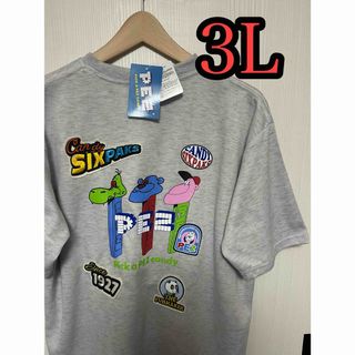 PEZ　Ｔシャツ　3Lサイズ　ペッツ　半袖　ワッペン　ビックシルエット　男女兼用(Tシャツ/カットソー(半袖/袖なし))