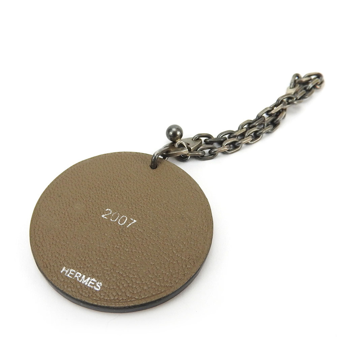HERMES - 【中古】 エルメス バッグチャーム レザー シルバー925 HERMES - 【中古】 エルメス バッグチャーム レザー シルバー925