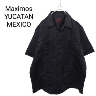 VINTAGE - 【Maximos YUCATAN MEXICO】開襟キューバシャツ A1854