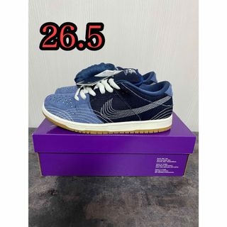 ナイキ(NIKE)のDunk Low "Sashiko" ナイキ ダンク 刺し子　26.5 デニム(スニーカー)