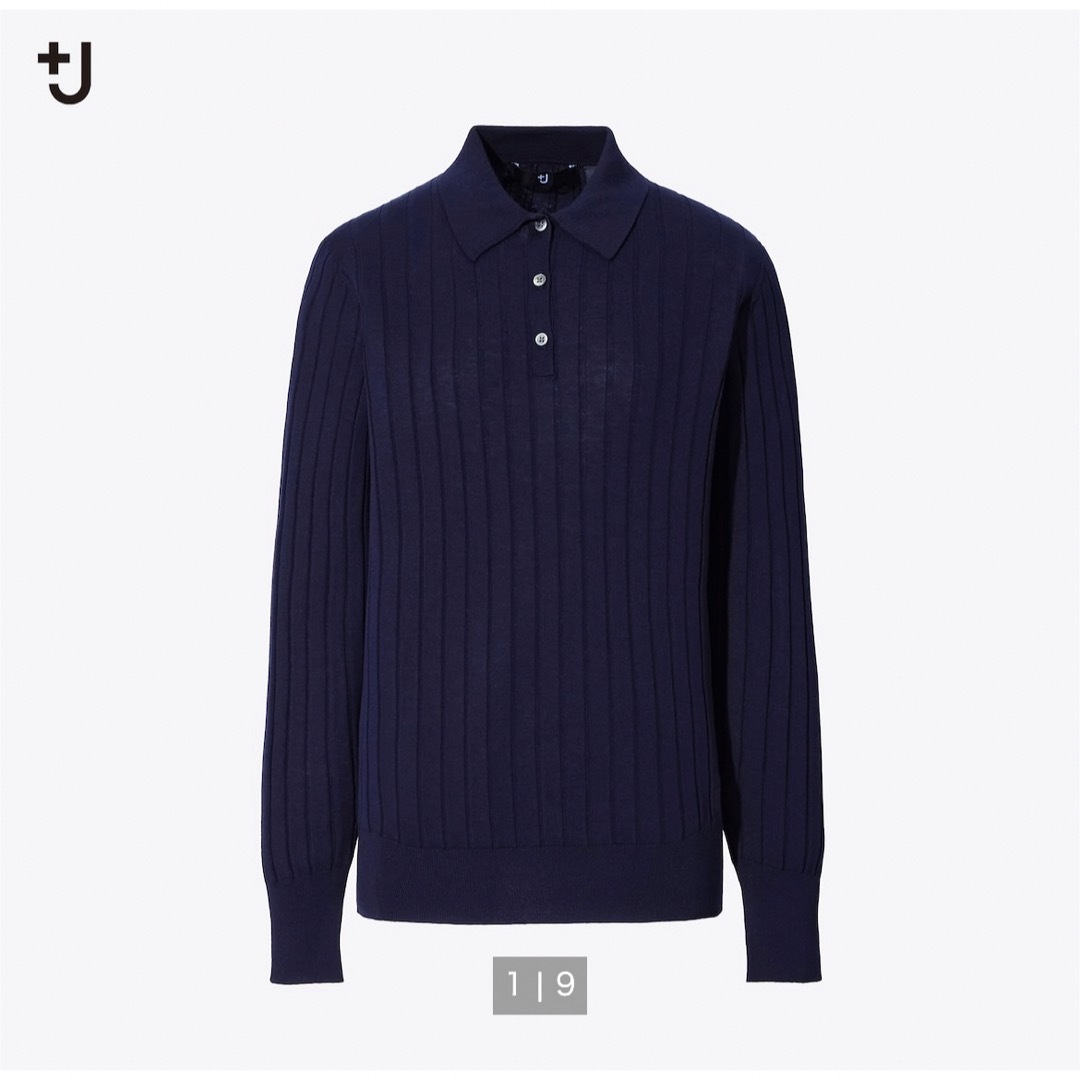 UNIQLO(ユニクロ)の新品　プラスJ +J ユニクロ シルクコットンニットポロシャツ（長袖）M  レディースのトップス(ニット/セーター)の商品写真