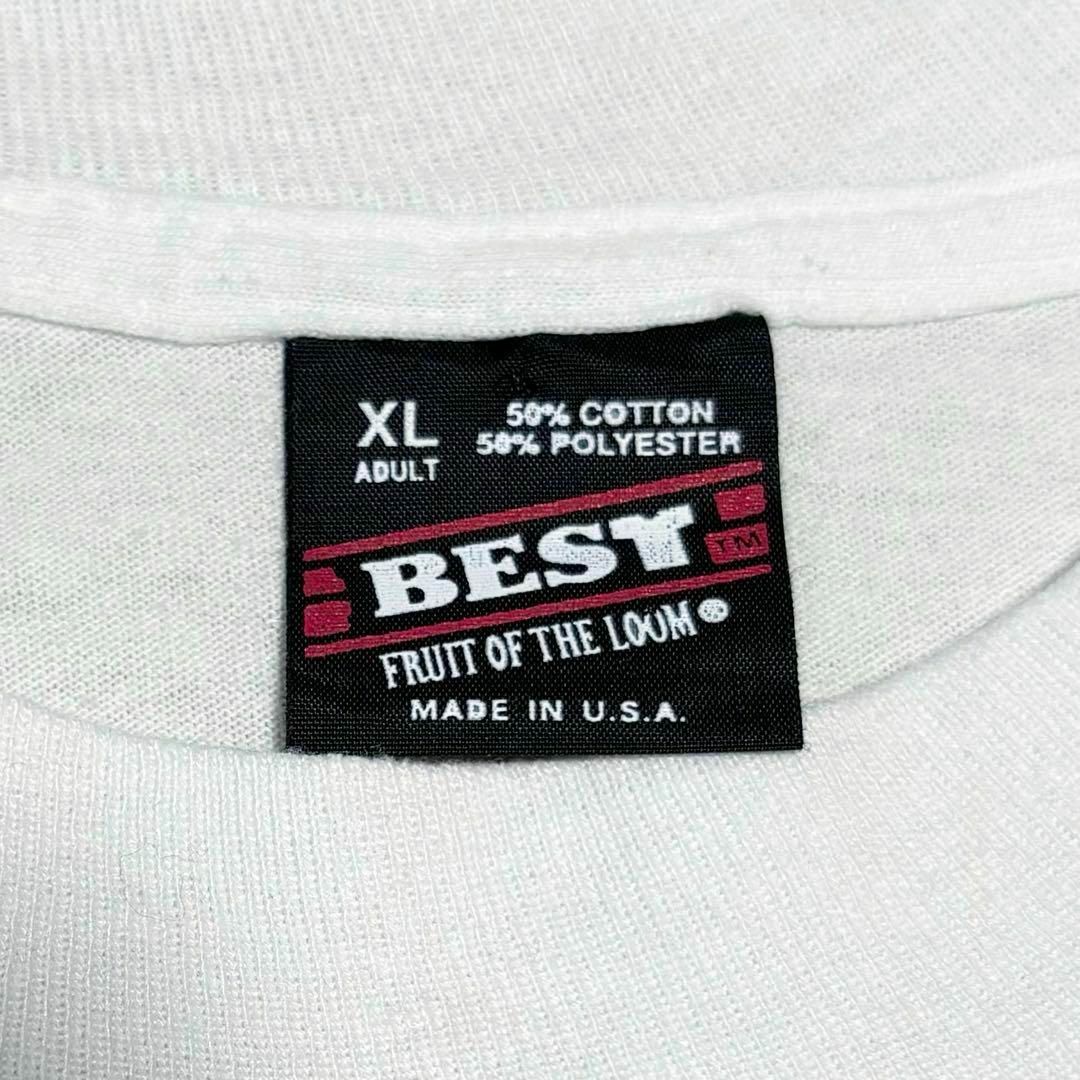 FRUIT OF THE LOOM(フルーツオブザルーム)の90s USA製古着　ヴィンテージ　イラストTシャツ　フルーツバスケット　ハート メンズのトップス(Tシャツ/カットソー(半袖/袖なし))の商品写真