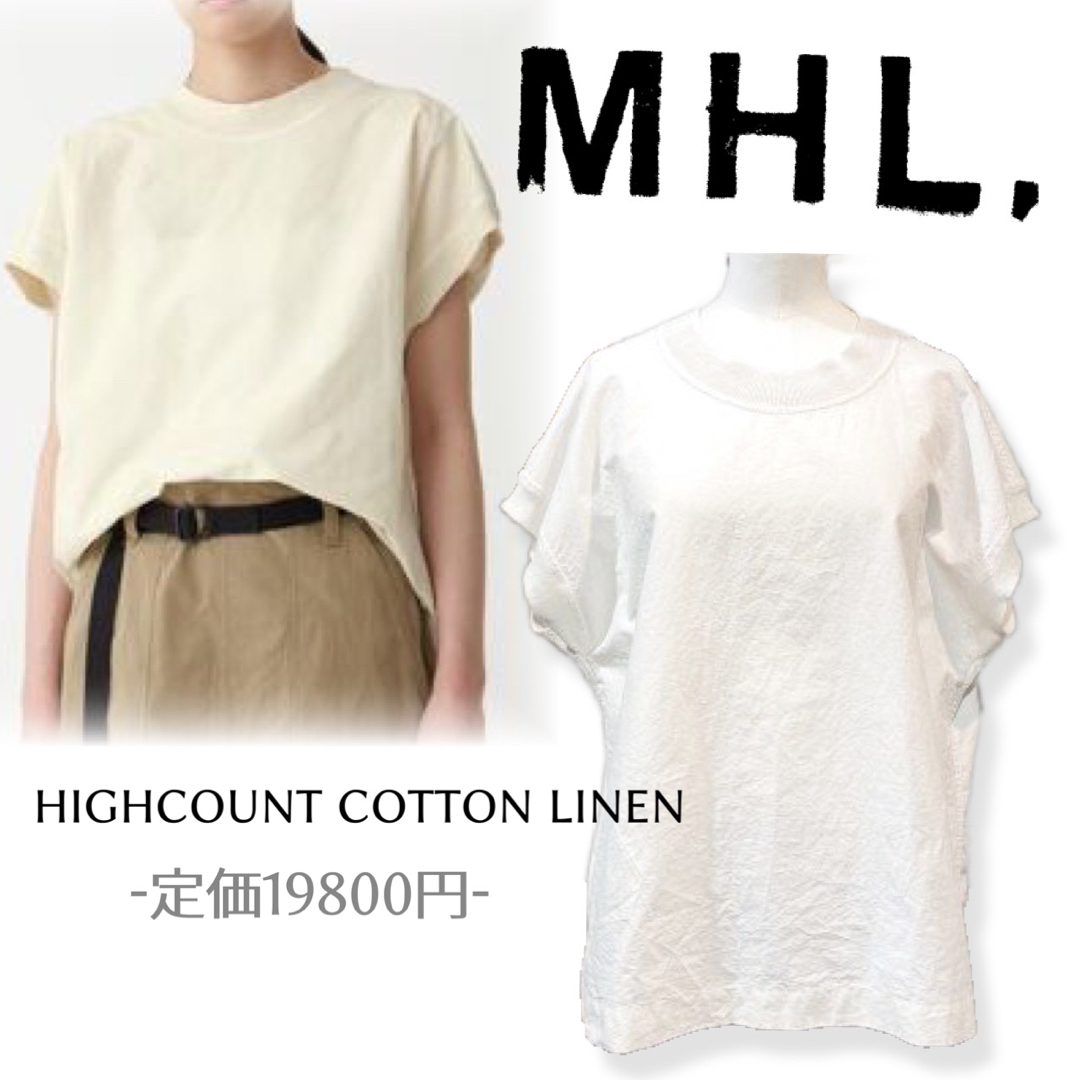 MARGARET HOWELL(マーガレットハウエル)のMHL. マーガレットハウエル HIGHCOUNT COTTON LINEN レディースのトップス(シャツ/ブラウス(半袖/袖なし))の商品写真