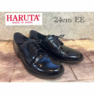 ハルタ(HARUTA)の極美品　ハルタ　レースアップシューズ #236 ブラック　24cmEE(ローファー/革靴)