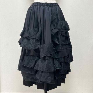 希少 COMME des GARCONS 2021 異素材フリルスカート S