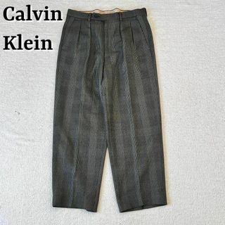 カルバンクライン(Calvin Klein)のCalvin Klein ウール チェック スラックス パンツ 79(スラックス)