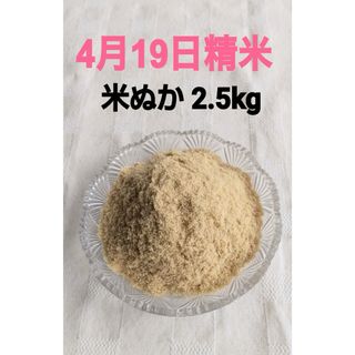 【4月19日精米  令和5年 栃木県産新米 生米ぬか 2.5kg】(米/穀物)