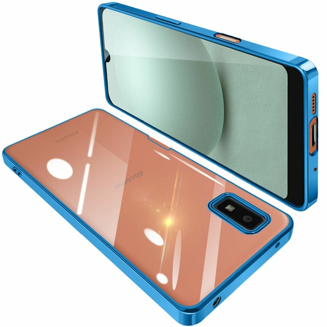 【サイズ:AQUOSwish3_色:ブルー】AQUOS Wish3 ケース AQ スマホ/家電/カメラのスマホアクセサリー(その他)の商品写真