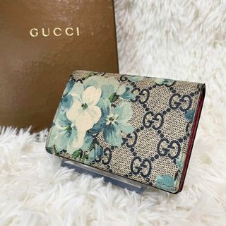 グッチ(Gucci)のGUCCI グッチ　折り財布　ブルームス　花柄　GGスプリーム　レザー(財布)