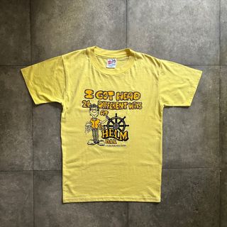 ヘインズ(Hanes)の90s Hanes ヘインズ tシャツ USA製 イエロー XL グッドプリント(Tシャツ/カットソー(半袖/袖なし))