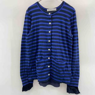 sacai luck サカイラック レディース 長袖シャツ/ブラウス ボーダー カーディガン ブルー/ブラック