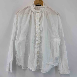 vent blanc ヴァンブラン レディース 長袖シャツ/ブラウス ホワイト フリル(シャツ/ブラウス(長袖/七分))