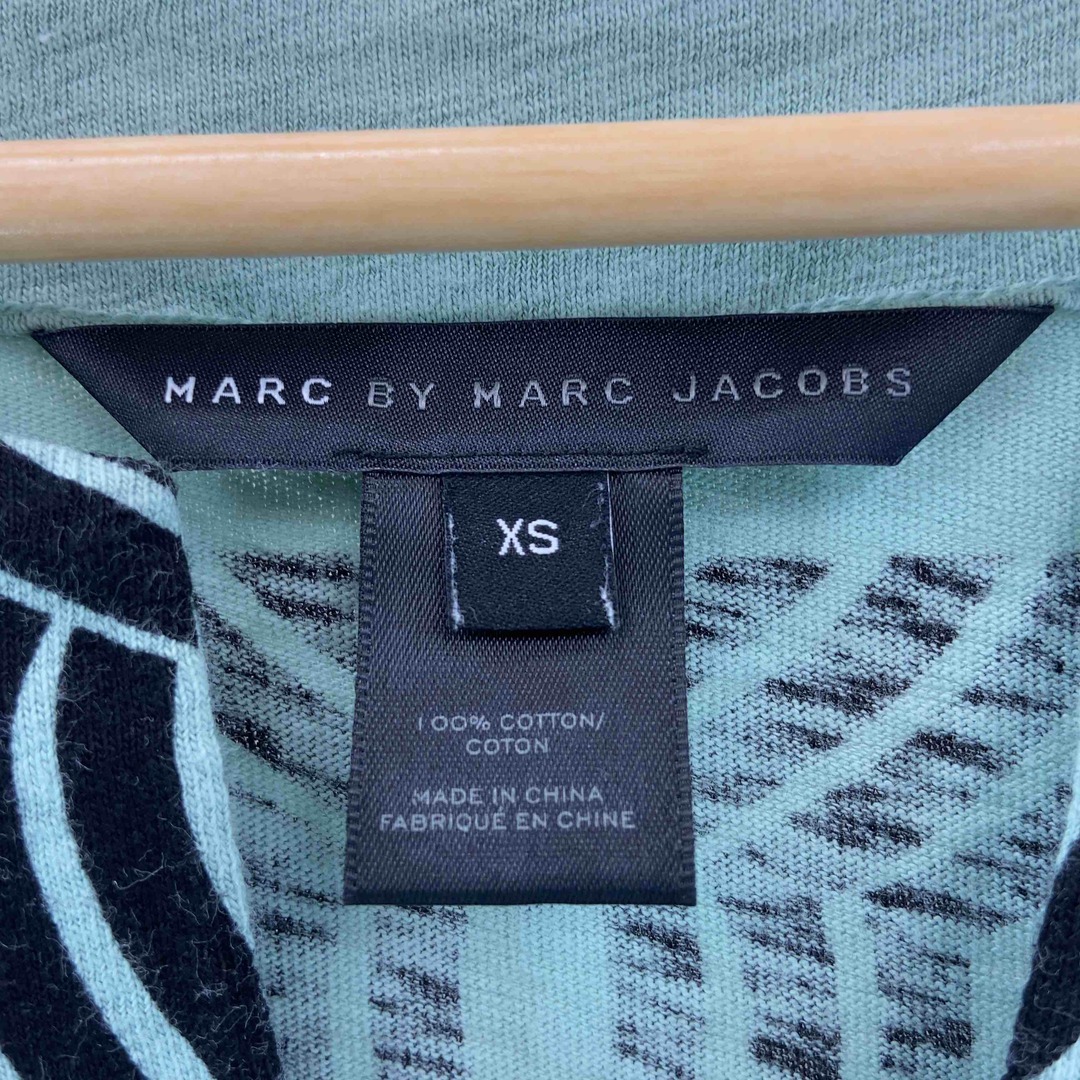 MARC BY MARC JACOBS(マークバイマークジェイコブス)のMARC BY MARC JACOBS マークバイマークジェイコブス レディース 半袖ワンピース グリーン 総柄 レディースのワンピース(ひざ丈ワンピース)の商品写真