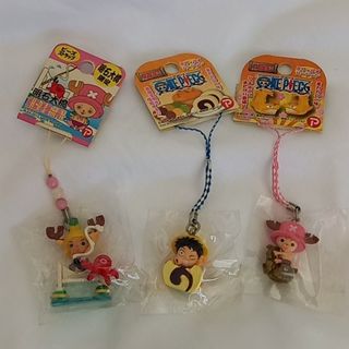 ワンピース(ONE PIECE)のご当地 ワンピース ストラップ/チョッパー ルフィー 3点セット アニメ 漫画(キャラクターグッズ)