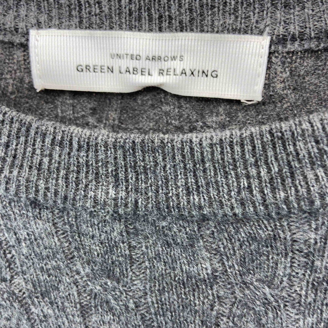 UNITED ARROWS green label relaxing(ユナイテッドアローズグリーンレーベルリラクシング)のUNITED ARROWS green label relaxing ユナイテッドアローズグリーンレーベルリラクシング メンズ ニット/セーター グレー クルーネック ケーブル編み メンズのトップス(ニット/セーター)の商品写真