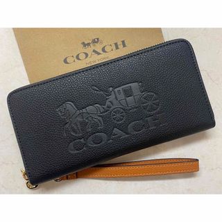 コーチ(COACH)の[新品未使用]✨COACH✨ラウンドファスナー長財布ストラップ付き(財布)