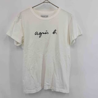 アニエスベー(agnes b.)のagnes b. アニエスベー レディース Tシャツ（半袖）ホワイト ロゴプリント(Tシャツ(半袖/袖なし))