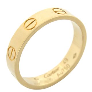 カルティエ(Cartier)のカルティエ Cartier リング 指輪 ミニ ラブリング K18YG イエローゴールド #49(JP 9) Au750 18金  【ケース】【中古】(リング(指輪))