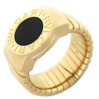 ブルガリ(BVLGARI)のブルガリ BVLGARI リング 指輪 ブルガリブルガリ トゥボガス  K18YG オニキス イエローゴールド×ブラック AU750 18K 18金   【ケース】【中古】(リング(指輪))