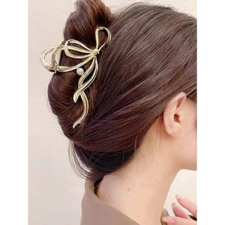 ヘアクリップ リボン ヘアツメ ヘアアクセサリー