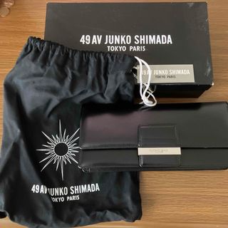 ジュンコシマダ(JUNKO SHIMADA)の49AV JUNKO SHIMADA 黒牛革クラッチバック(クラッチバッグ)