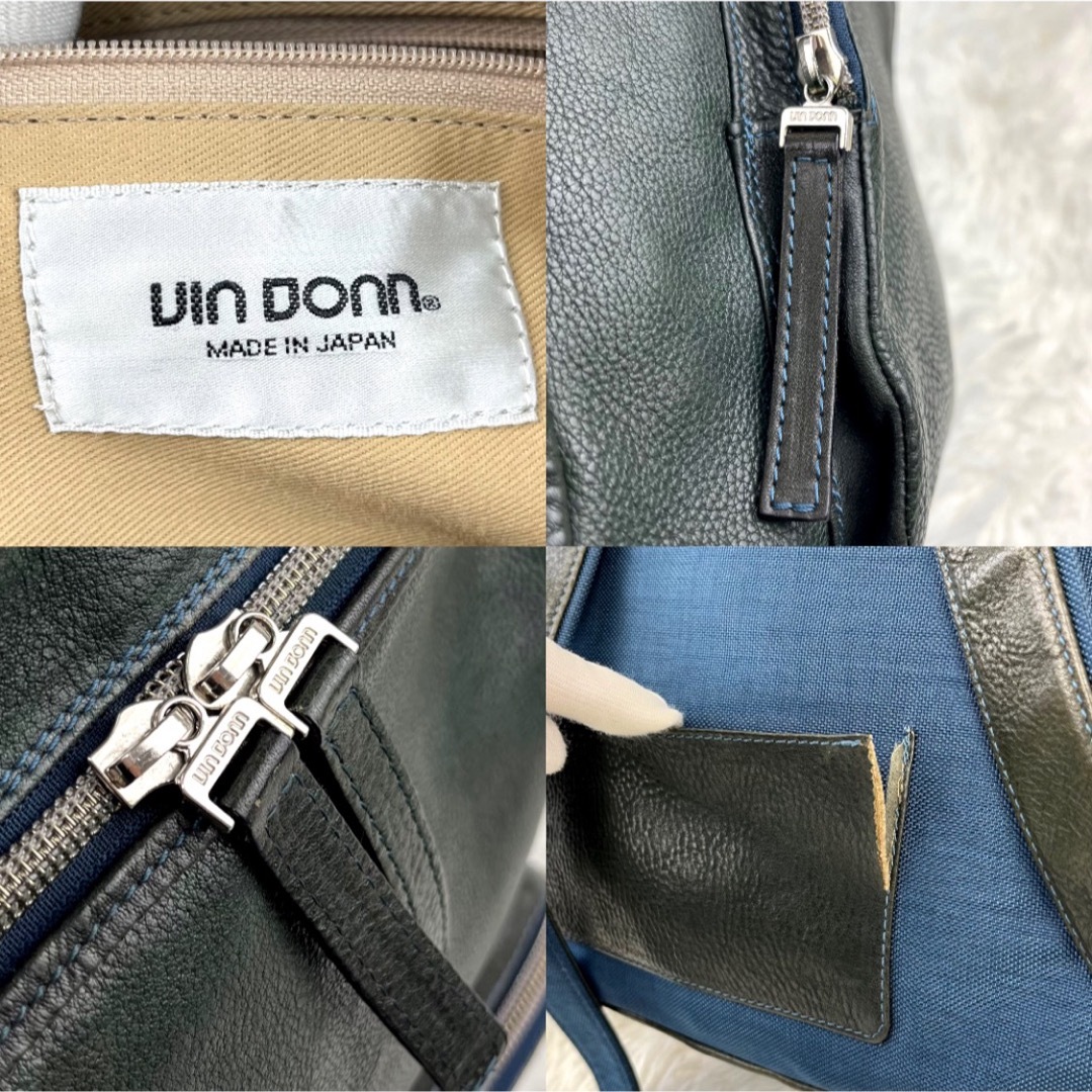 美品✨UIN DONN レザー　リュックサック　オリーブ　グリーン　鞄　お洒落 メンズのバッグ(バッグパック/リュック)の商品写真