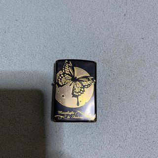 ジッポー(ZIPPO)のzippo   黒  蝶柄(タバコグッズ)