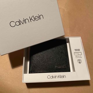 Calvin Klein - 折り財布　ミニ財布　二つ折り財布　コインケース　小銭入れ　ブラック