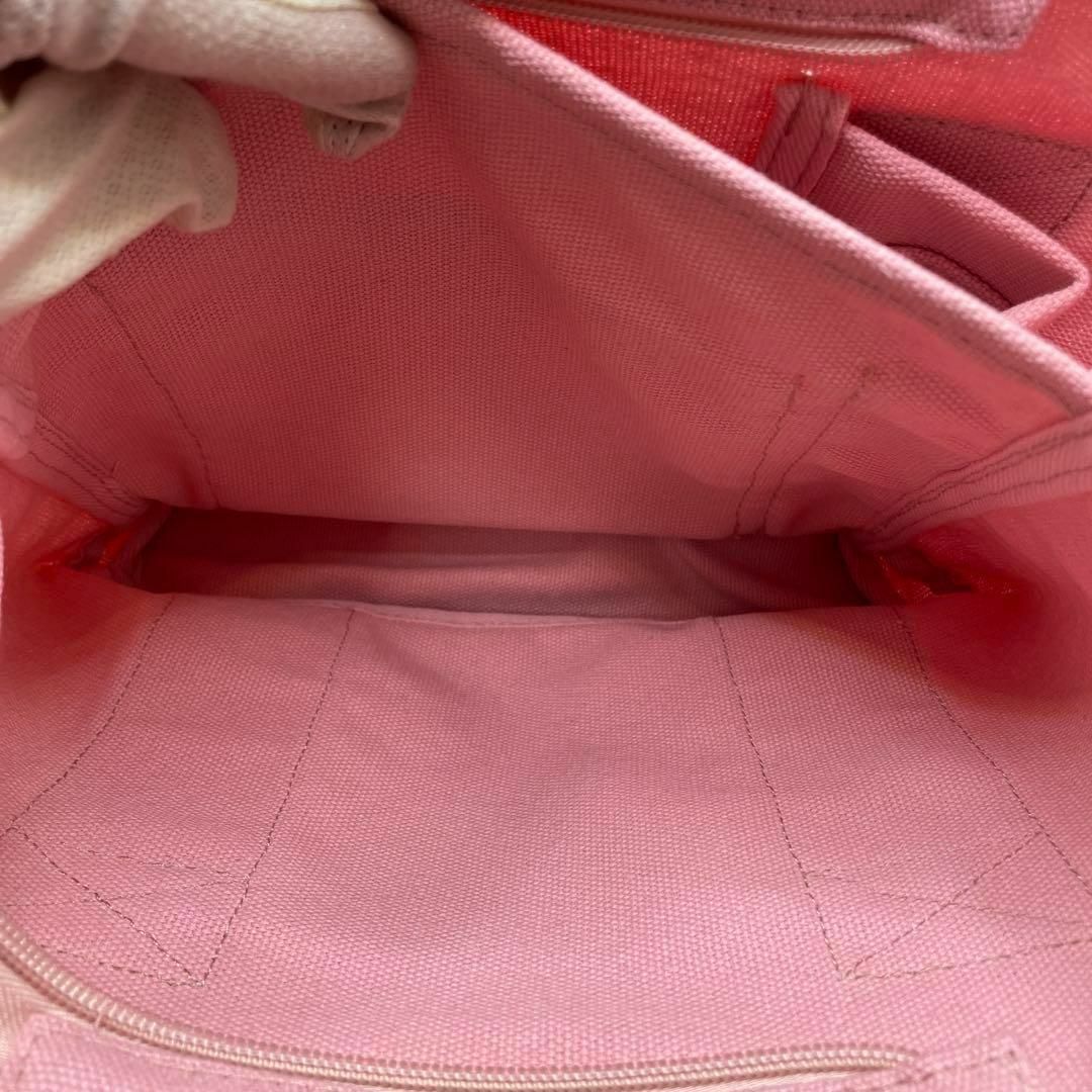【新品】ミニトートバッグ　ピンク　キャンバス地　多収納　　大容量　無地 レディースのバッグ(トートバッグ)の商品写真